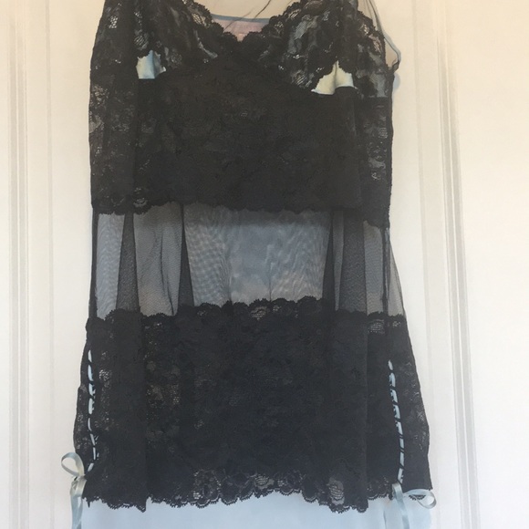 New Victoria Secret Sheer, Lace, and Satin Chemise - Picture 3 of 5